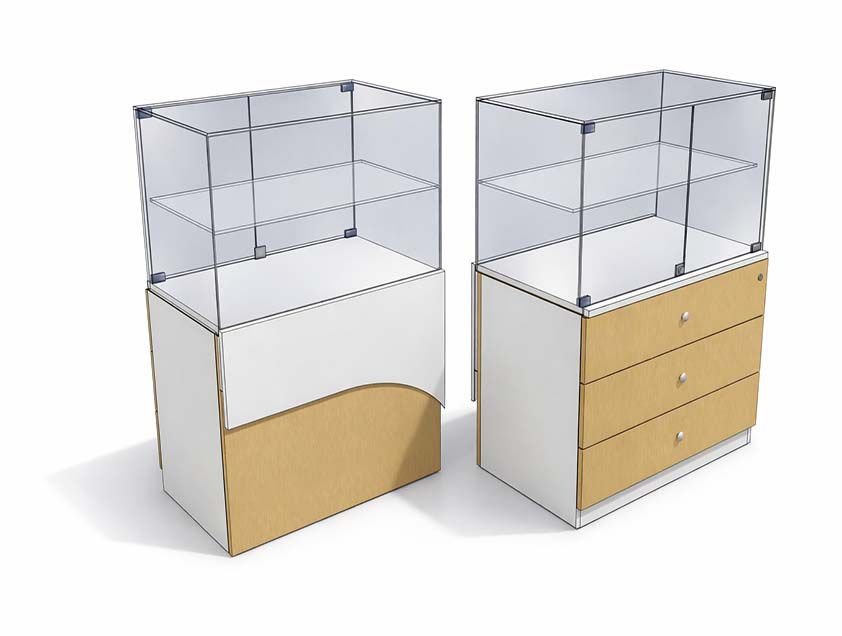 Вітрина для островка ЛТК-2.5 права