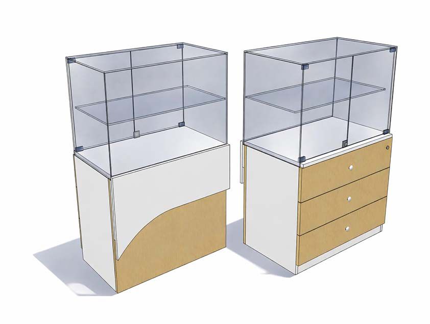 Вітрина для островка ЛТК-2.5 ліва