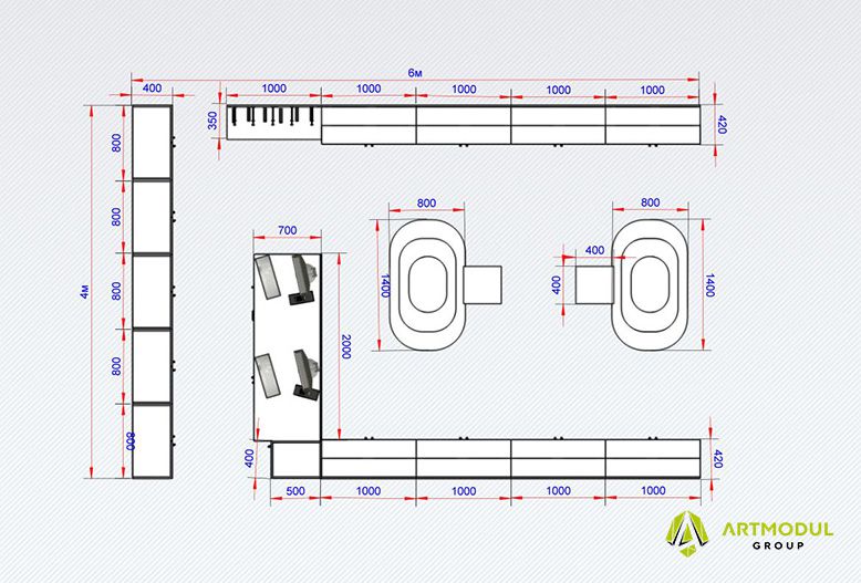 Чертеж - Комплект для магазина обуви