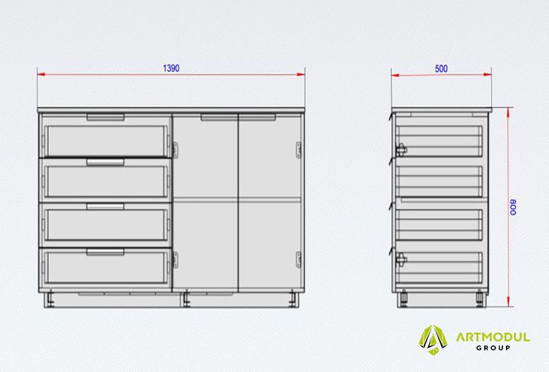 Чертеж - Тумба ОТМ-24