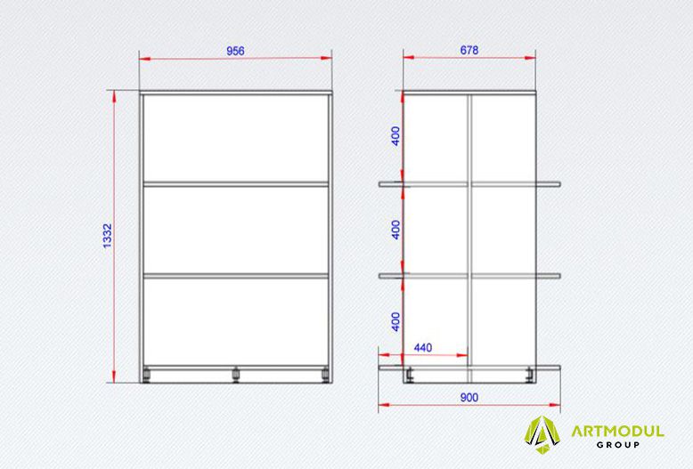 Чертеж - Стеллаж МСМ-1
