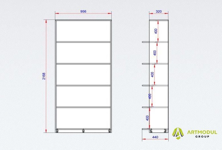 Креслення -Стелаж МСМ-2