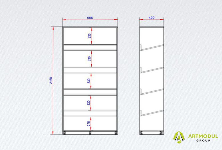 Креслення -Стелаж МСМ-6