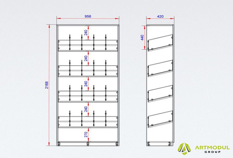 Креслення -Стелаж МСМ-7
