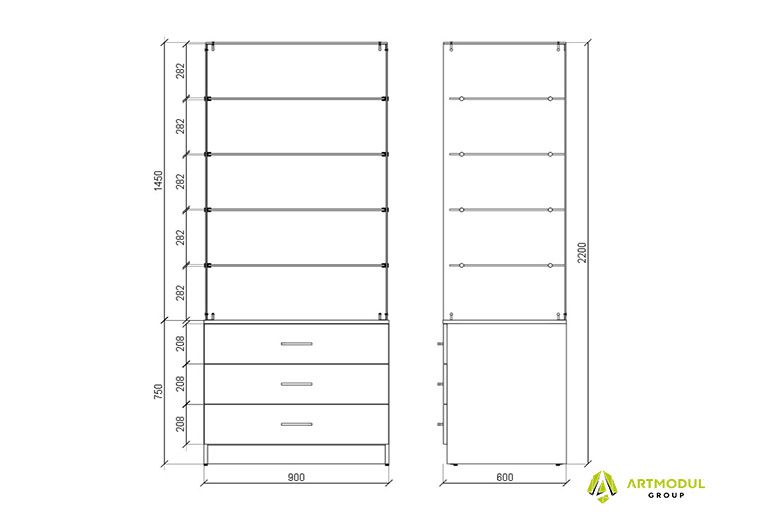 Креслення -Шафа аптечна АШВ-2