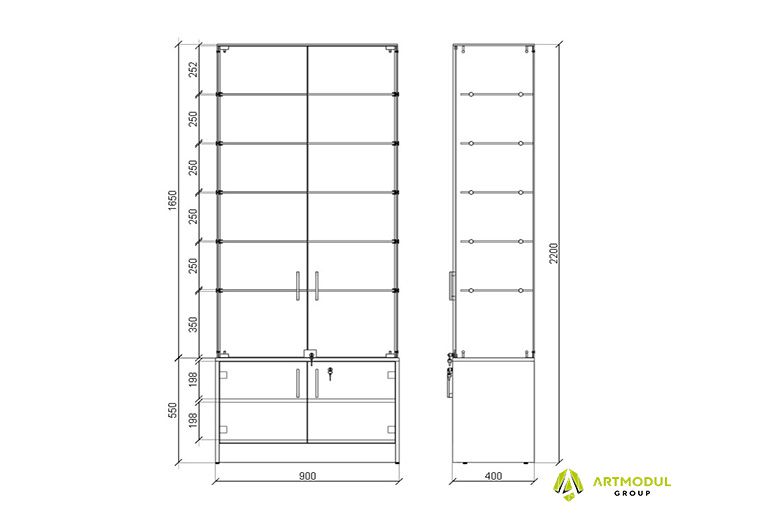 Креслення -Шафа аптечна АШЛ-1