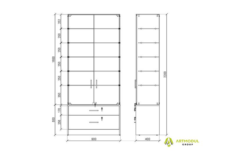 Креслення -Шафа аптечна АШЛ-3