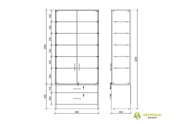 Креслення -Шафа аптечна АШП-3
