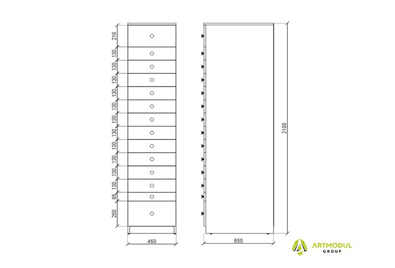 Креслення -Шафа аптечна АШН-1