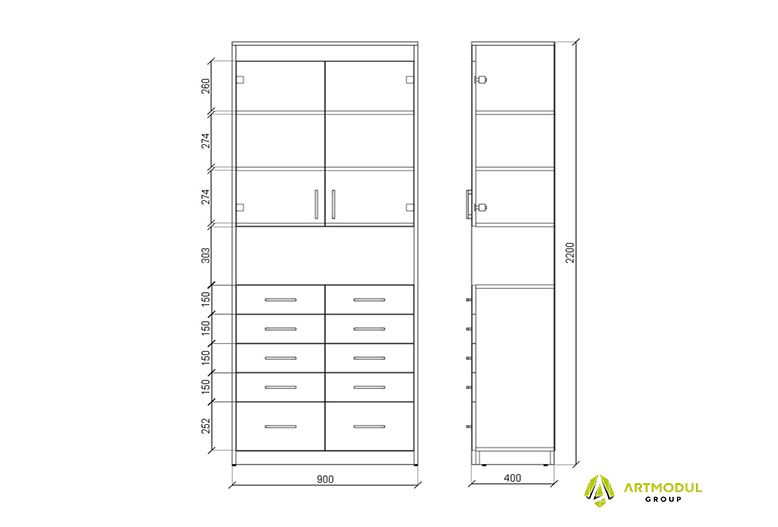 Креслення -Шафа аптечна АШР-2