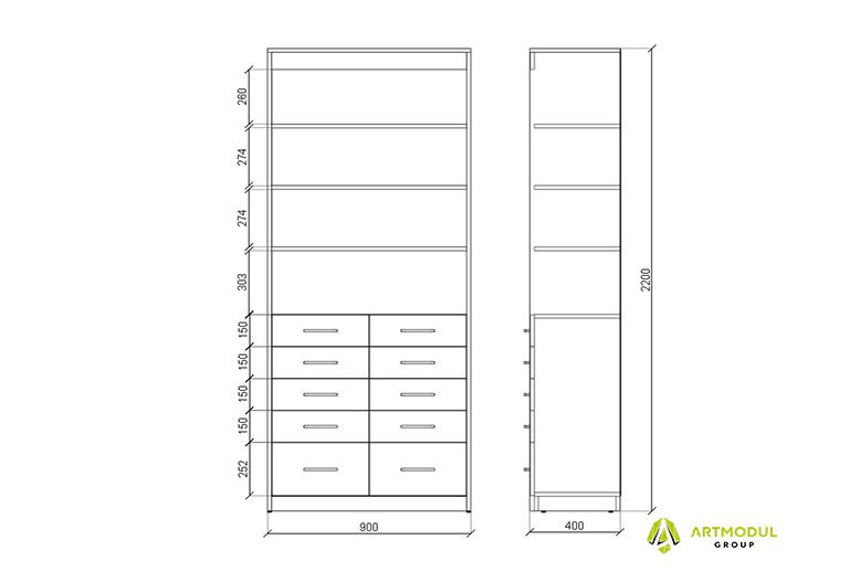 Креслення -Шафа аптечна АШР-6
