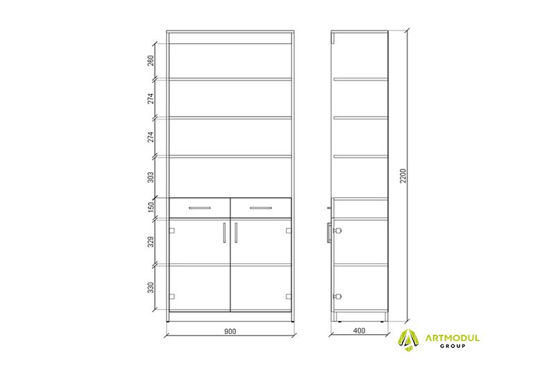 Креслення -Шафа аптечна АШР-8