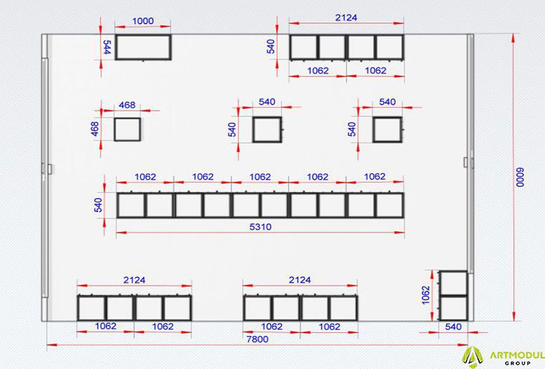 Креслення -Ювелірний магазин Айва А-3