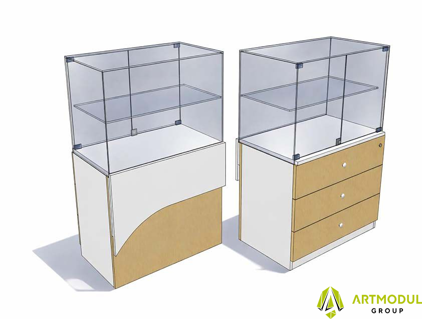 Вітрина для островка ЛТК-2.5 ліва