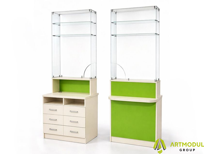 Прикасовий прилавок для аптеки АШК-3 - 1